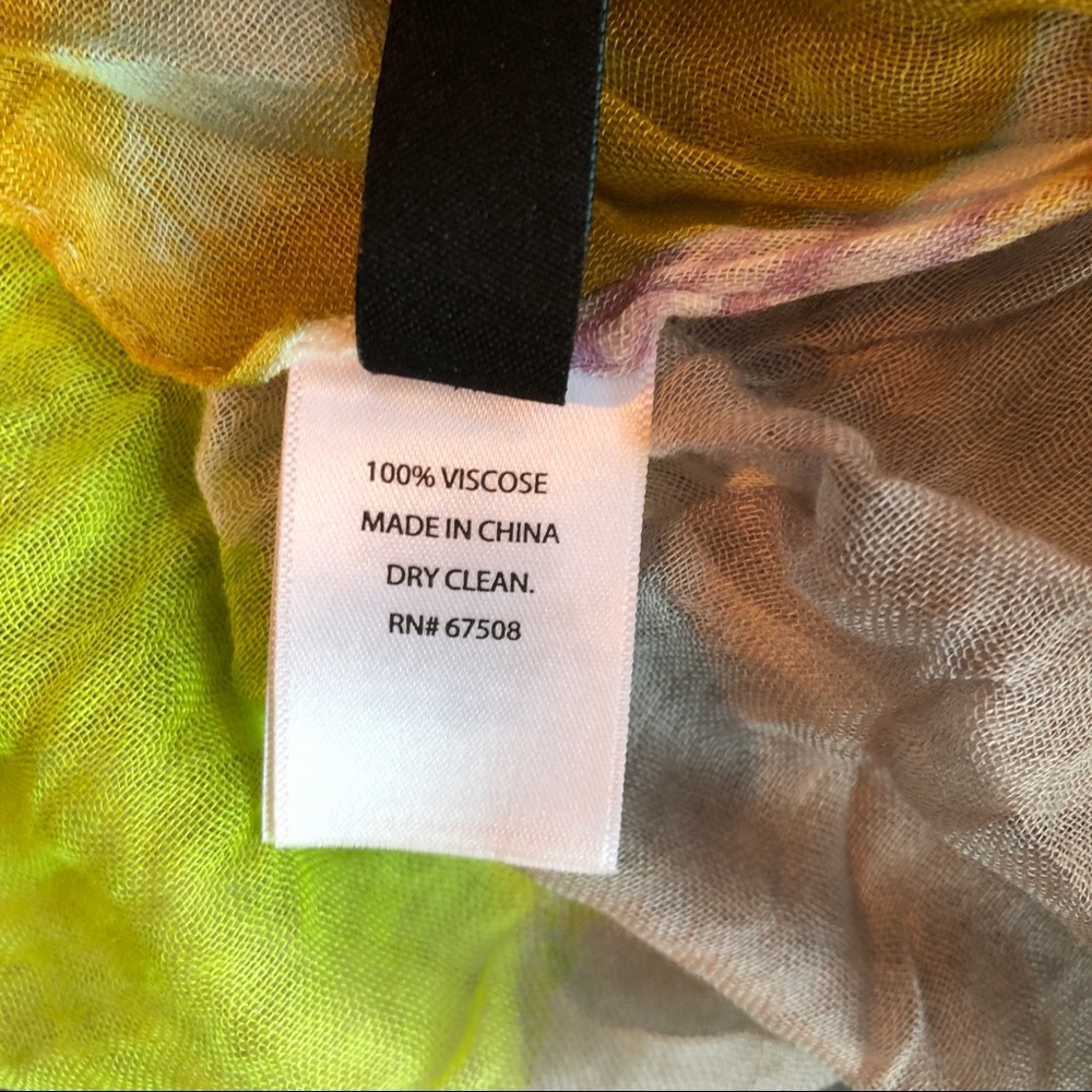 Cynthia Rowley Green, Purple, Gray Scarf - Picture 3 of 5